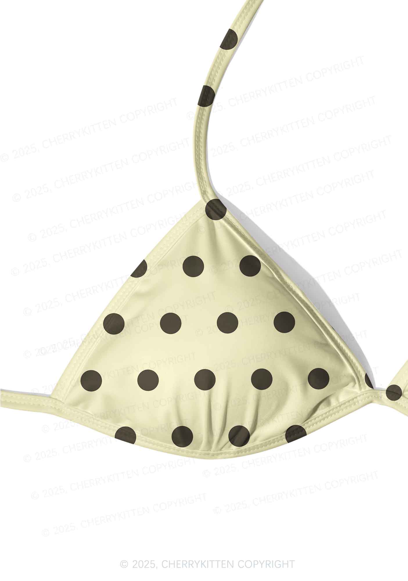 Yellow And Black Dots Y2K Print Bikini Set Cherrykitten - Image 4