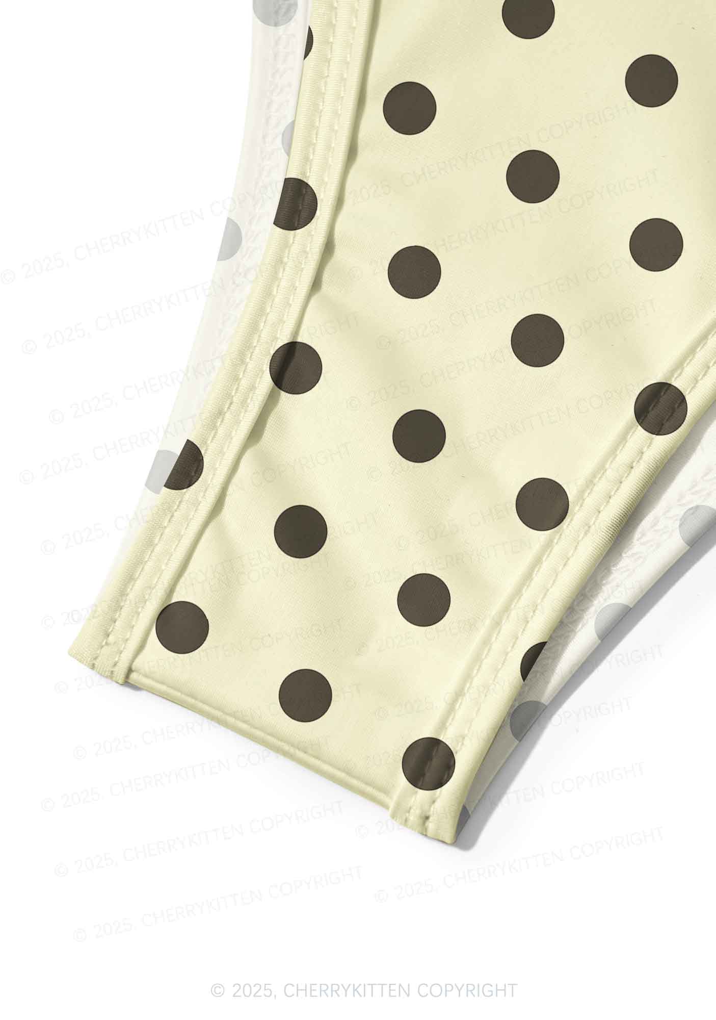 Yellow And Black Dots Y2K Print Bikini Set Cherrykitten - Image 6