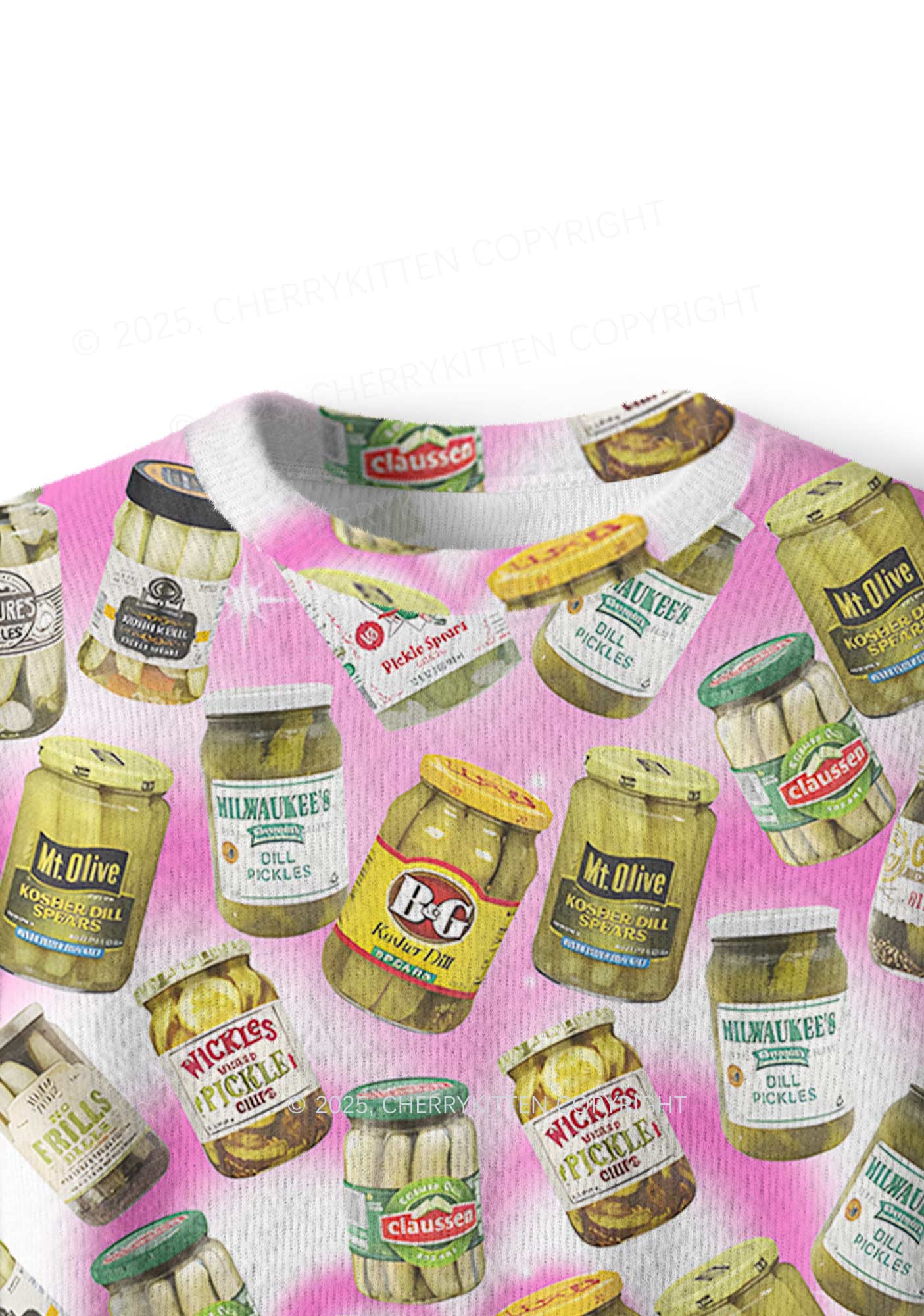 Yellow Canned Pickles Y2K Christmas Knit Sweatshirt Cherrykitten - Image 5
