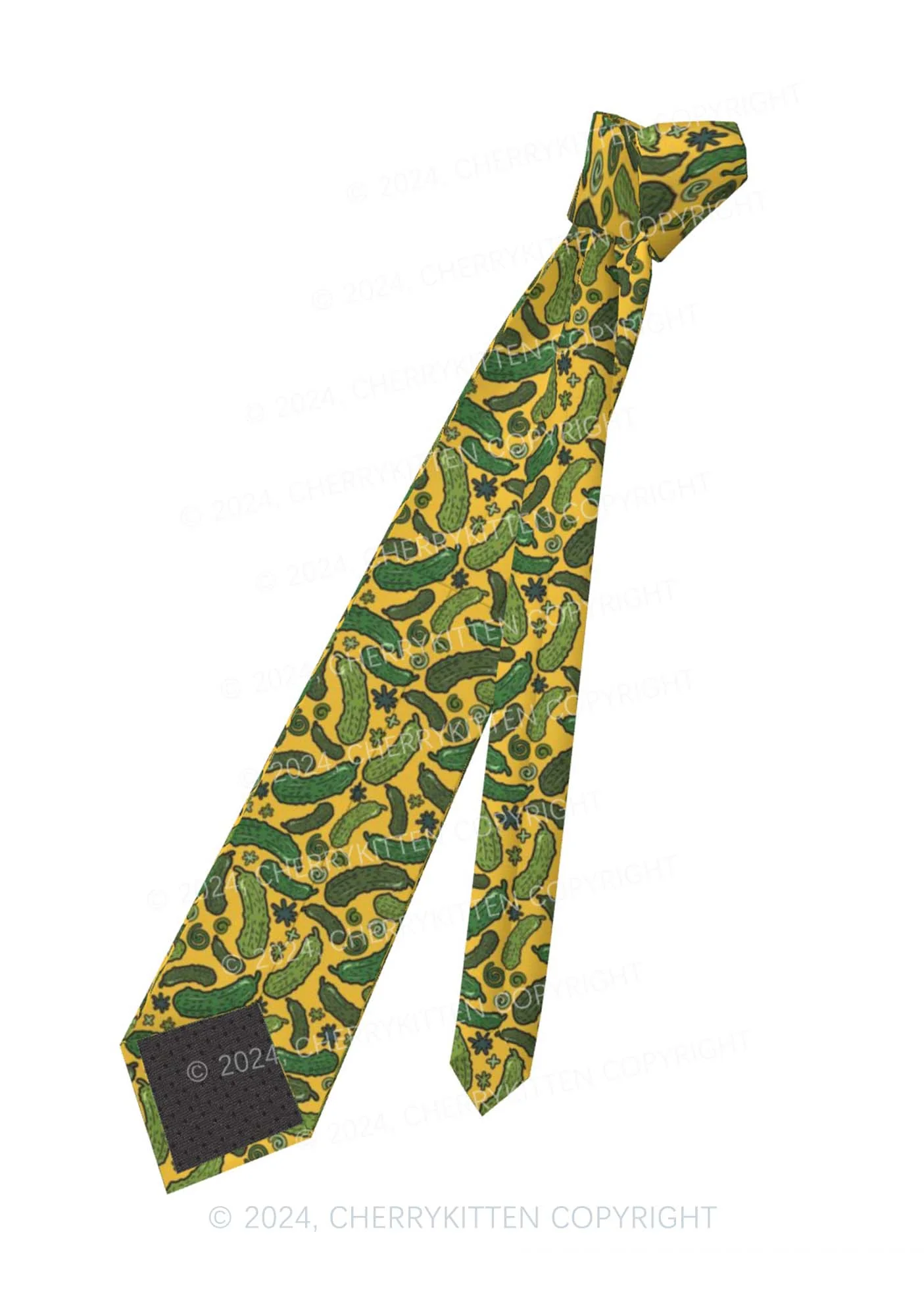 Yellow Cucumbers Y2K Necktie Cherrykitten - Image 5