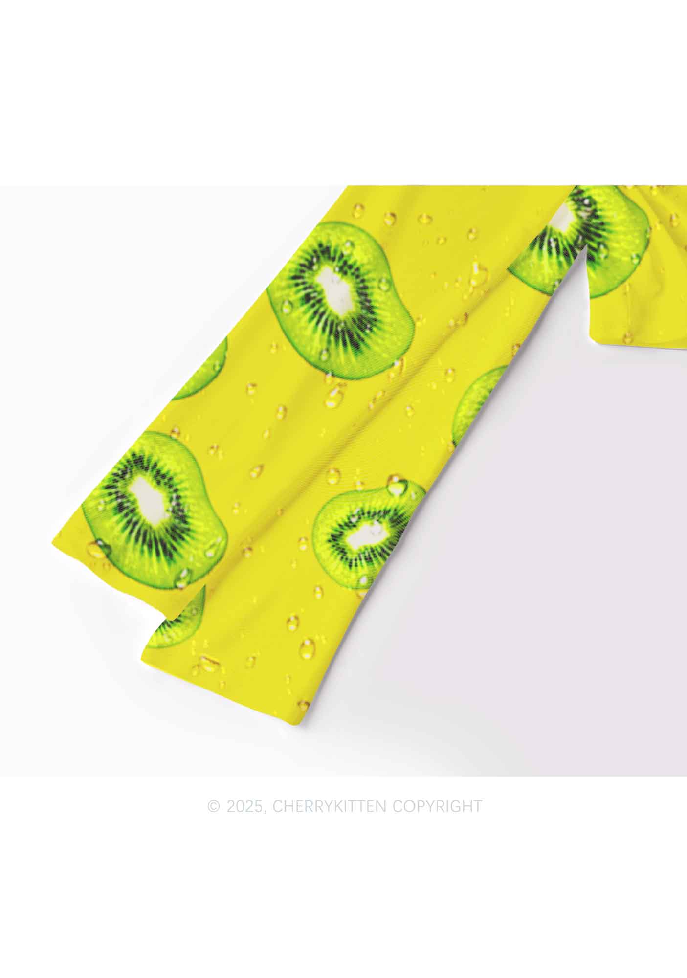 Yellow Kiwi Y2K Mesh Long Sleeve Crop Top Cherrykitten - Image 4
