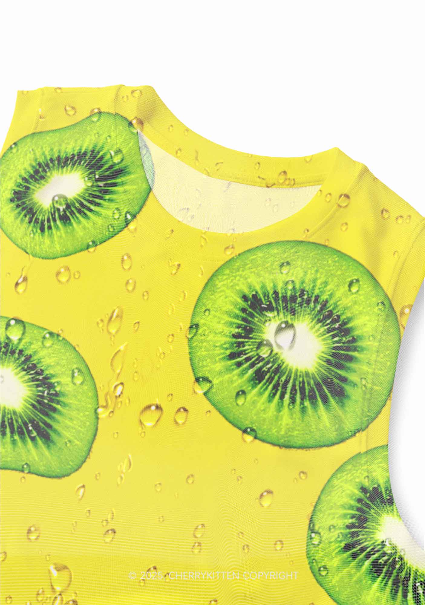 Yellow Kiwi Y2K Mesh Muscle Tank Cherrykitten - Image 3