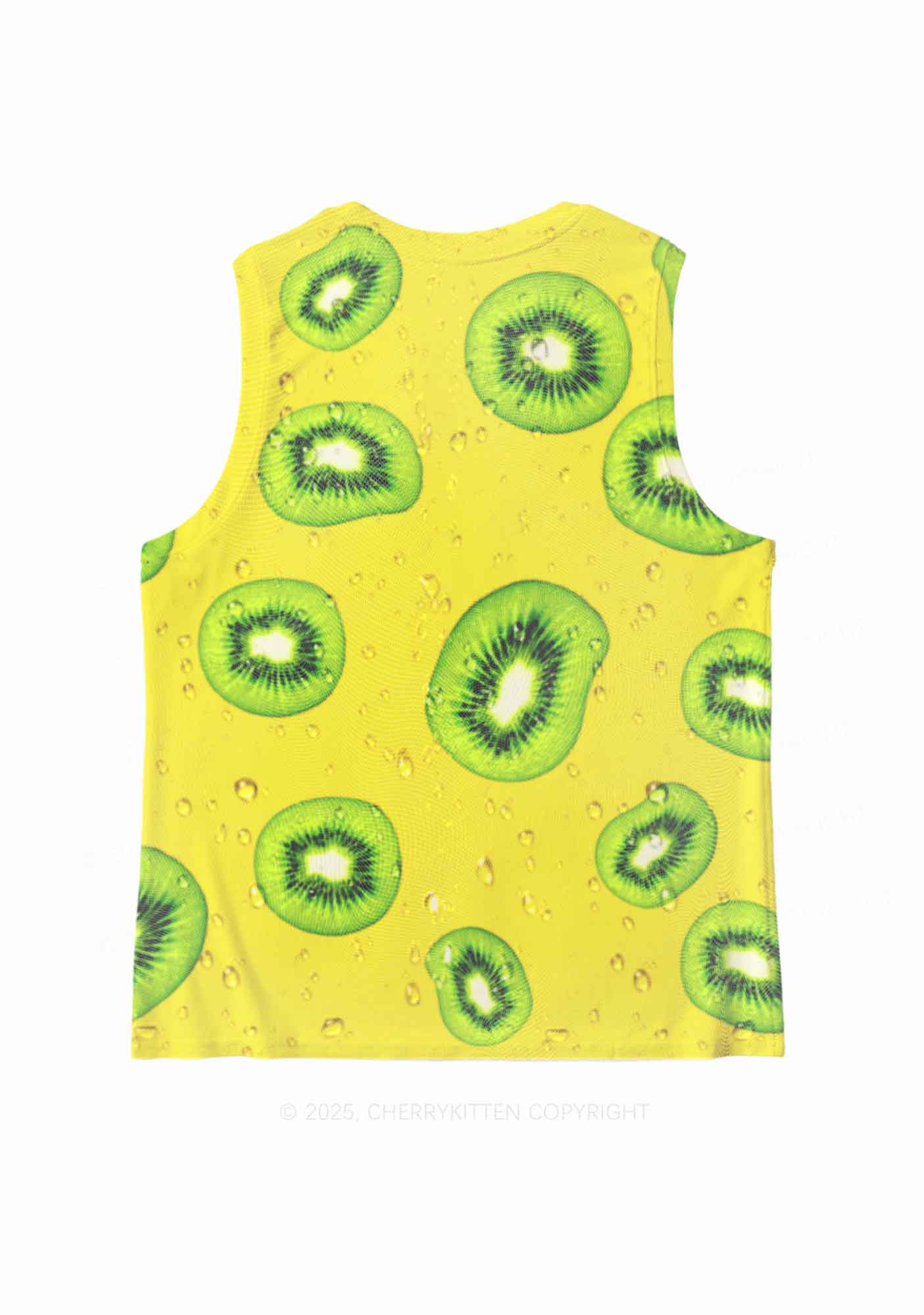 Yellow Kiwi Y2K Mesh Muscle Tank Cherrykitten - Image 4