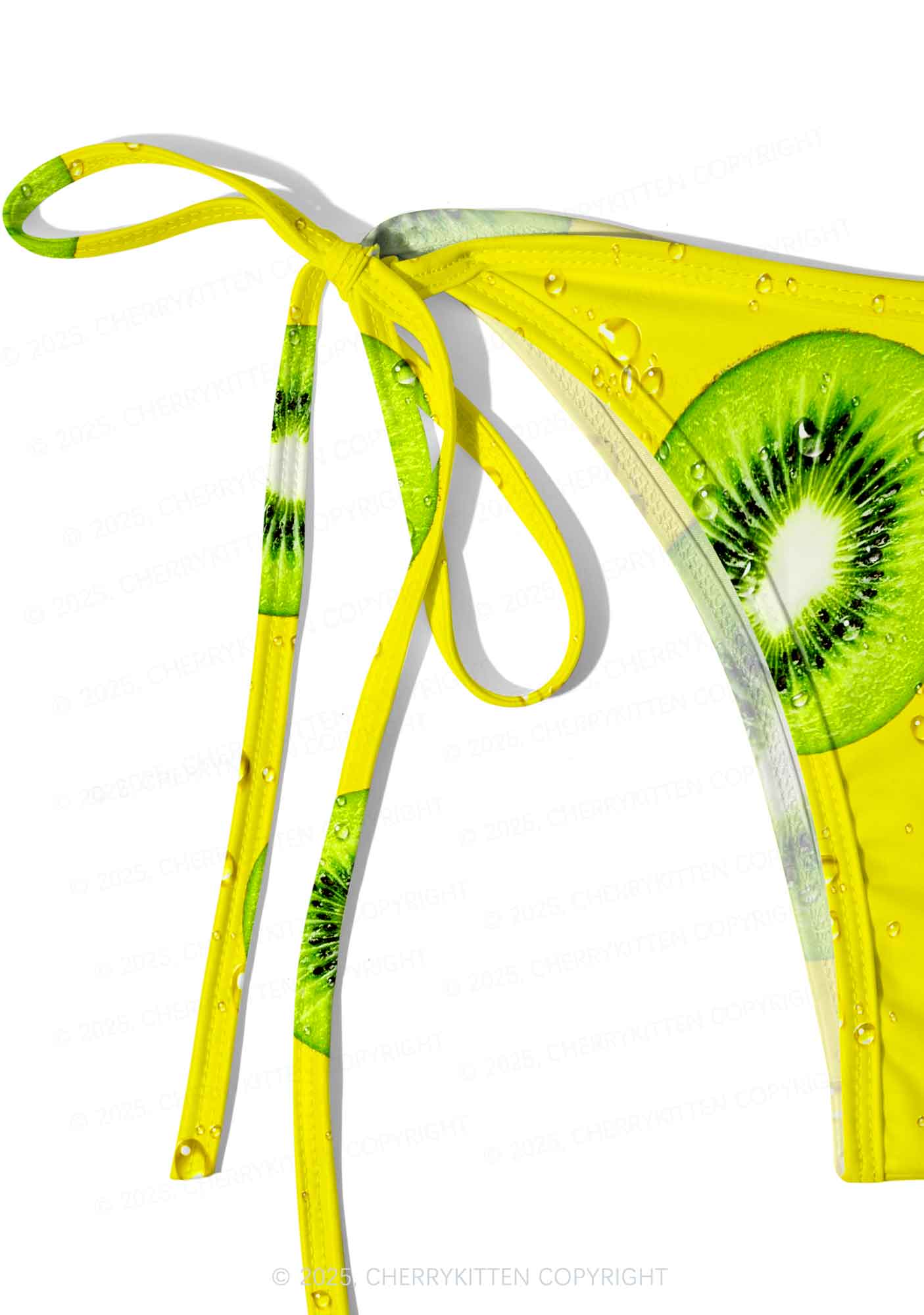 Yellow Kiwi Y2K Print Bikini Set Cherrykitten - Image 4