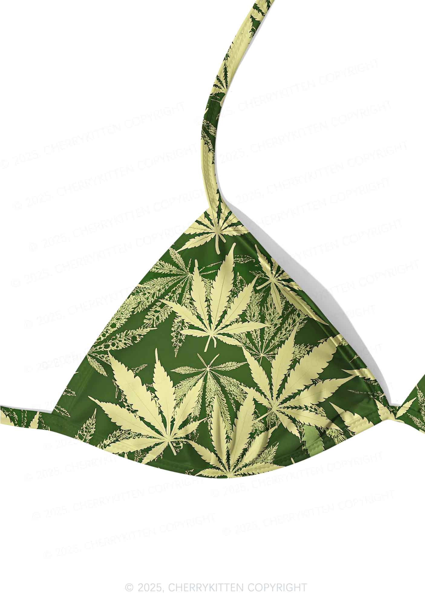 Yellow Leaf Y2K Print Bikini Set Cherrykitten - Image 4