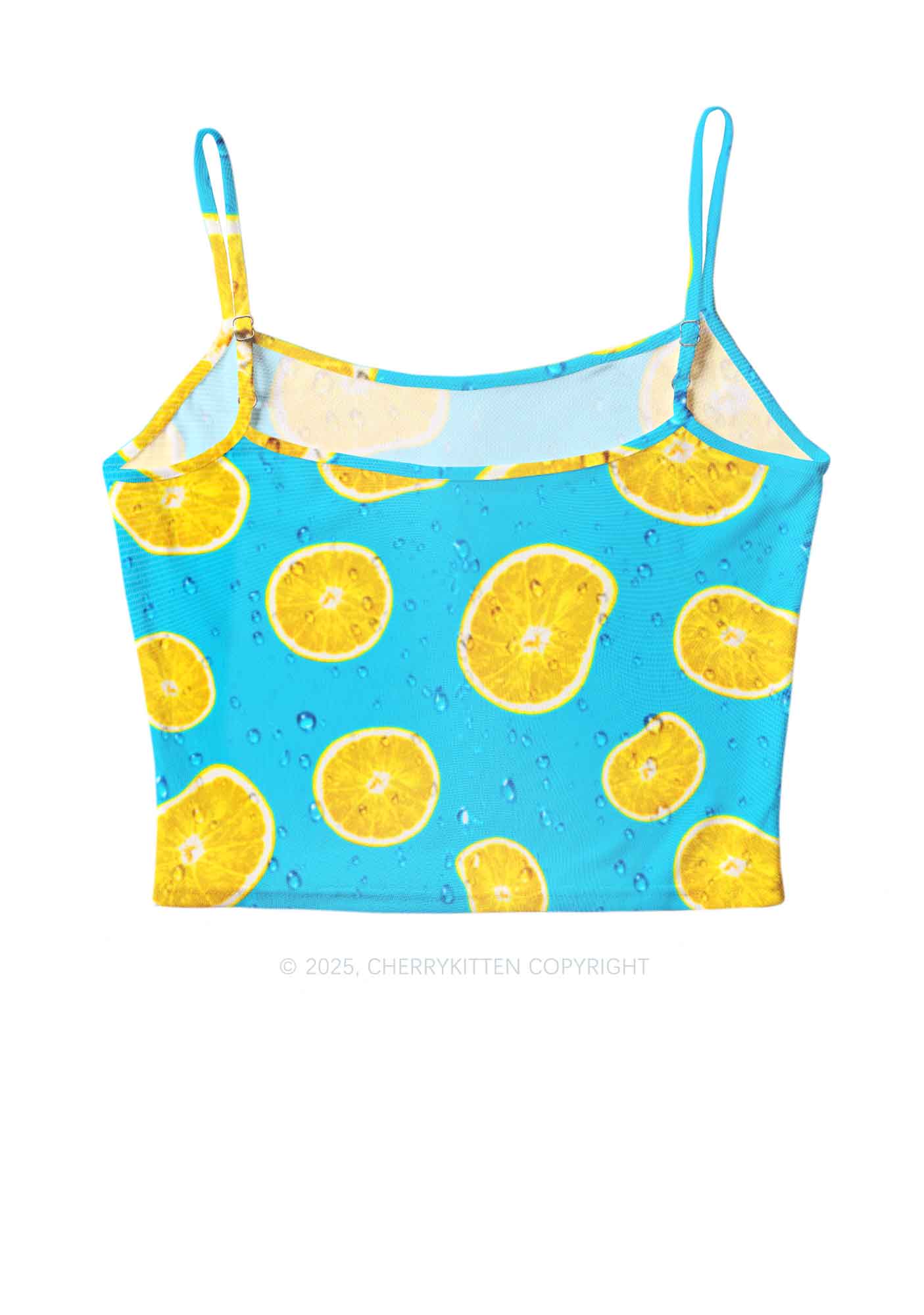 Yellow Lemon Y2K Mesh Cami Tank Cherrykitten - Image 3