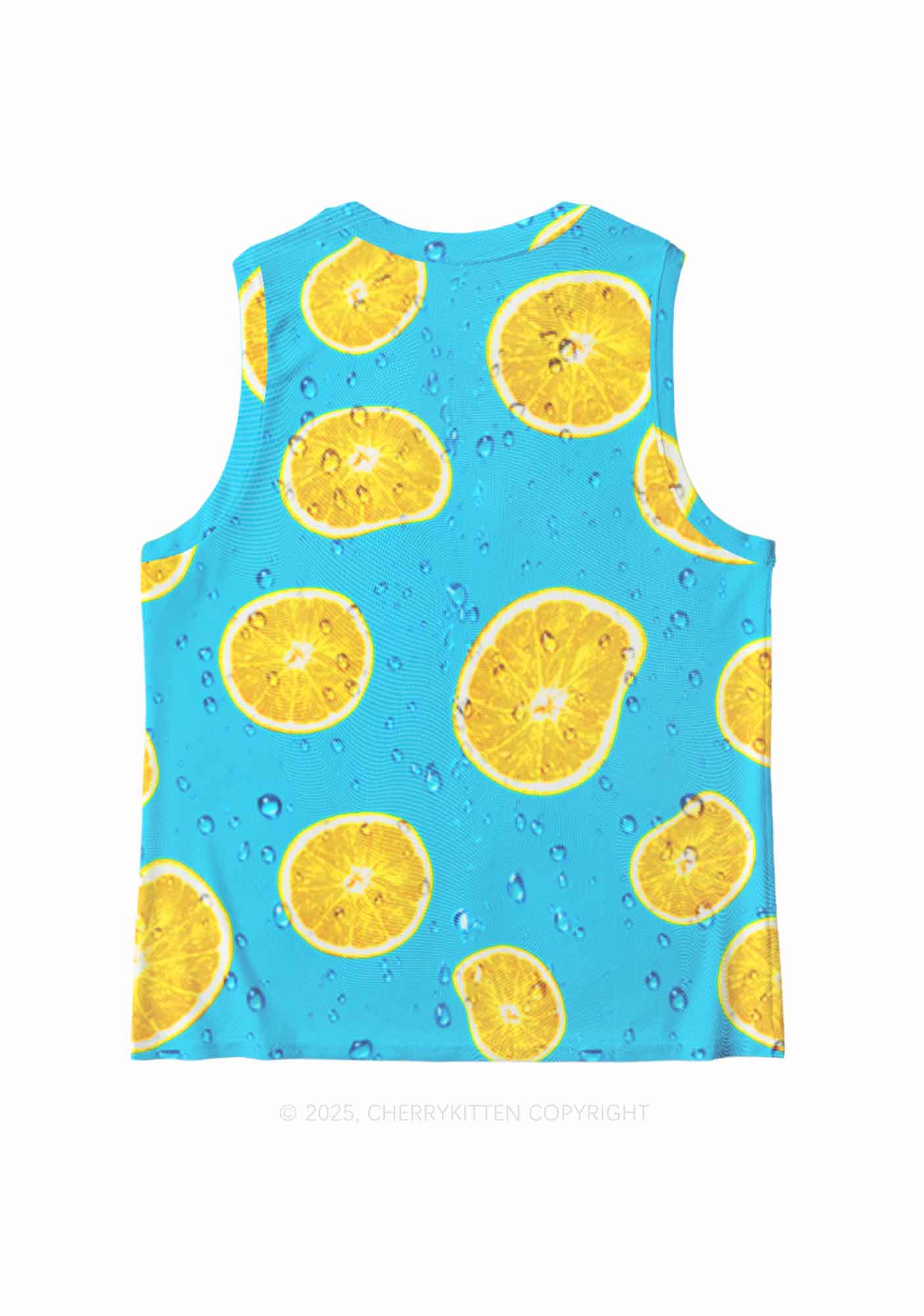 Yellow Lemon Y2K Mesh Muscle Tank Cherrykitten - Image 4