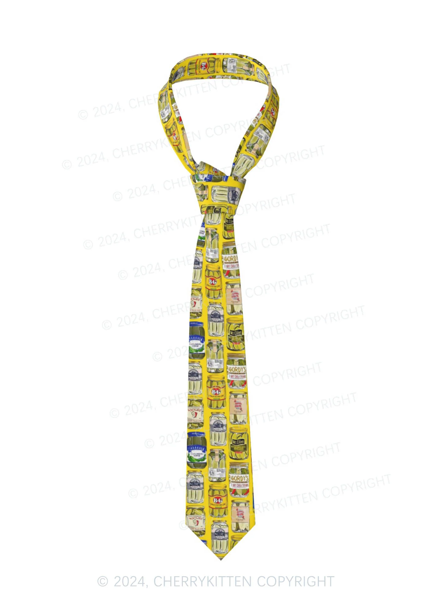 Yellow Pickles Y2K Necktie Cherrykitten - Image 3