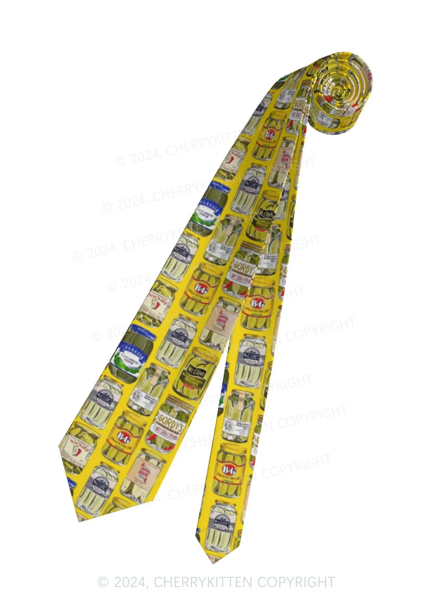 Yellow Pickles Y2K Necktie Cherrykitten - Image 6