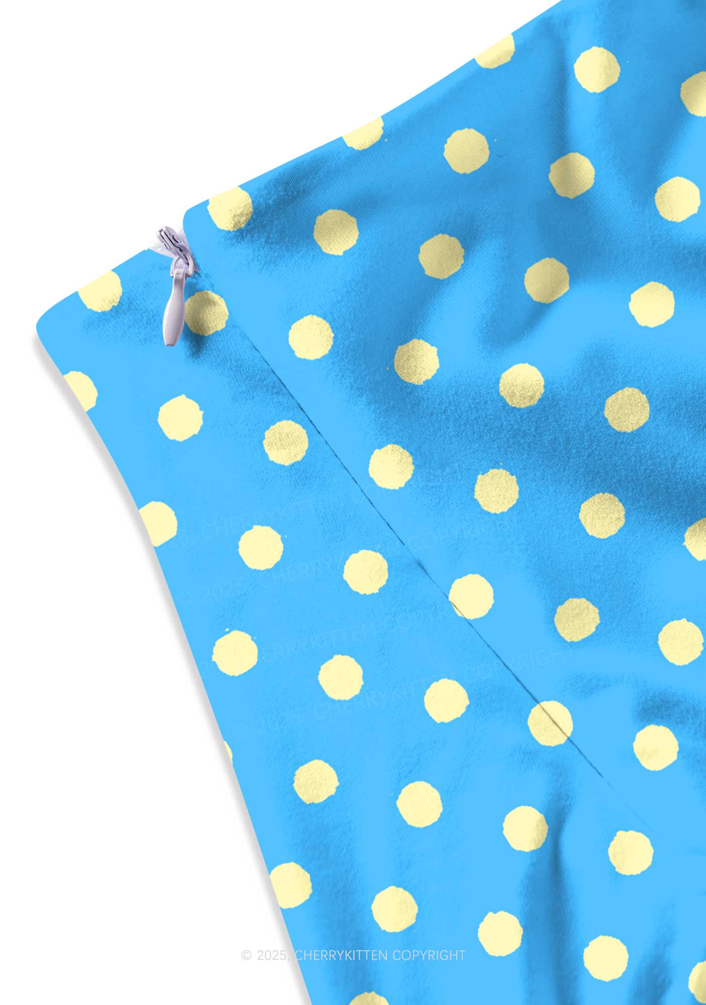 Yellow Polka Dots Freak Y2K Print Mini Skirt Cherrykitten - Image 4