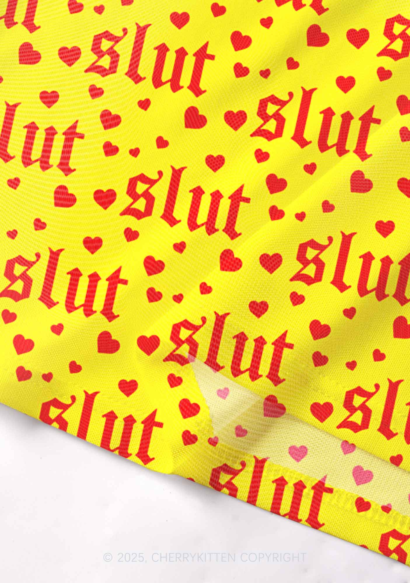 Yellow Slxt Y2K Mesh Cami Tank Cherrykitten - Image 4