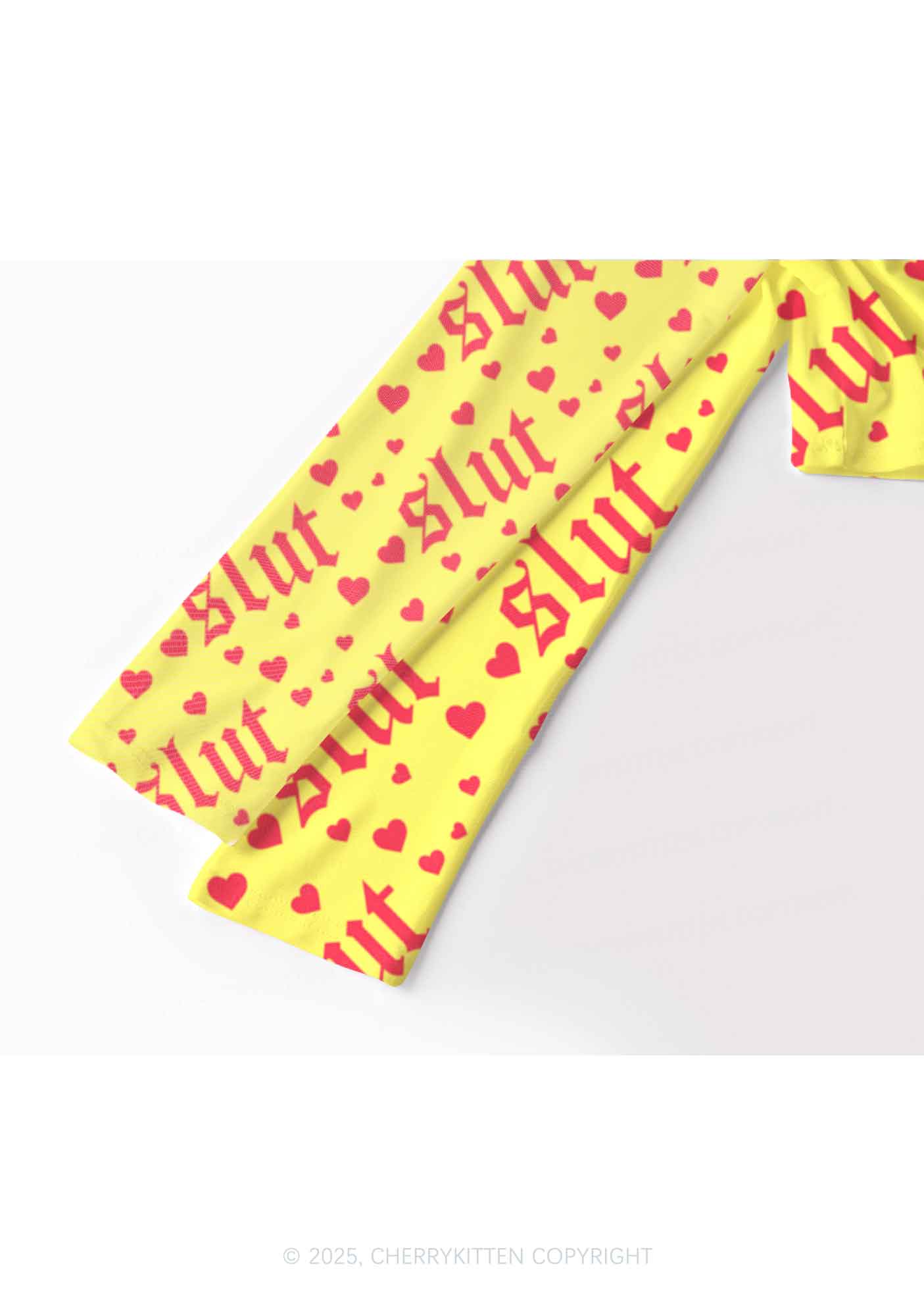 Yellow Slxt Y2K Mesh Long Sleeve Crop Top Cherrykitten - Image 3