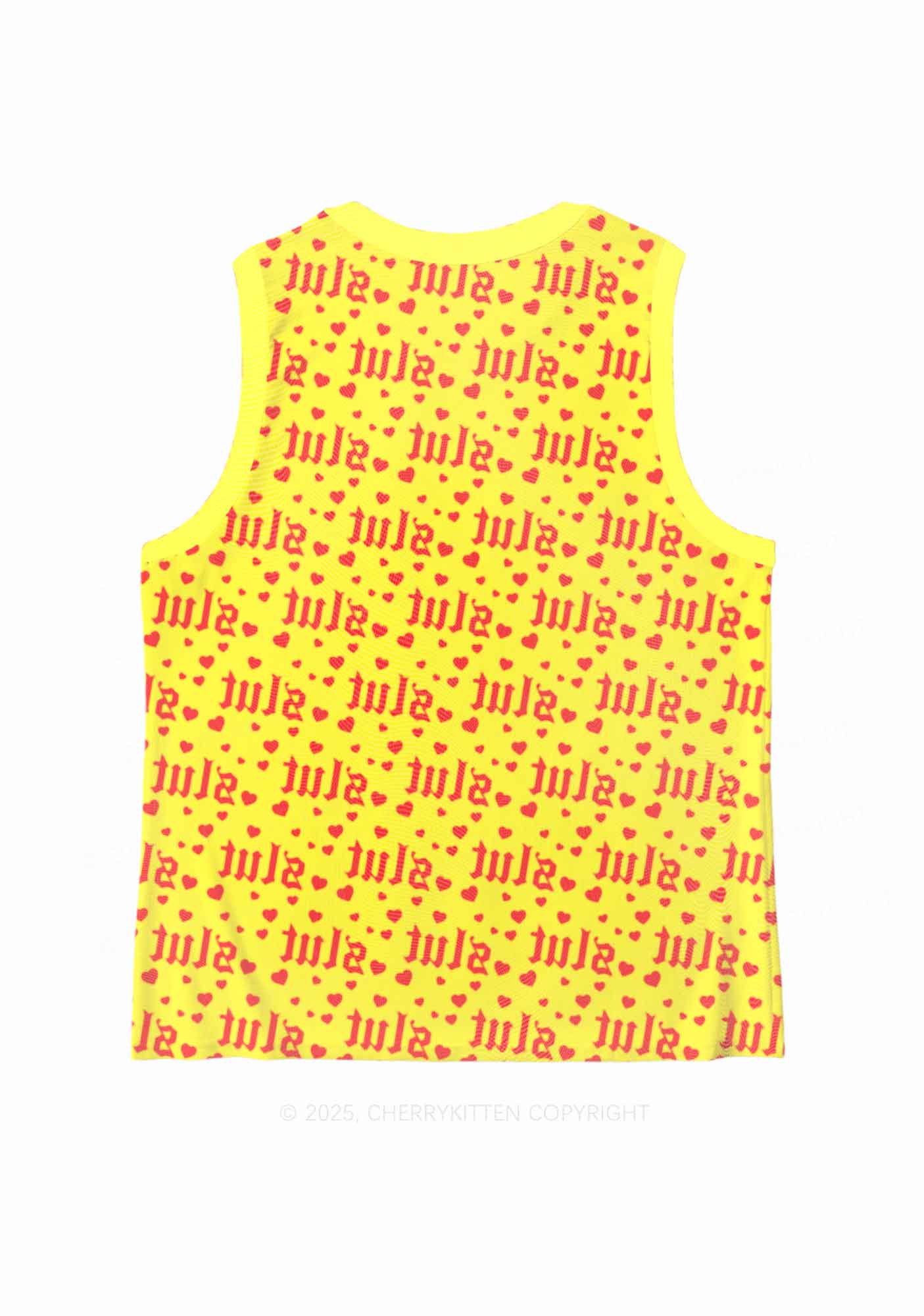 Yellow Slxt Y2K Mesh Muscle Tank Cherrykitten - Image 2