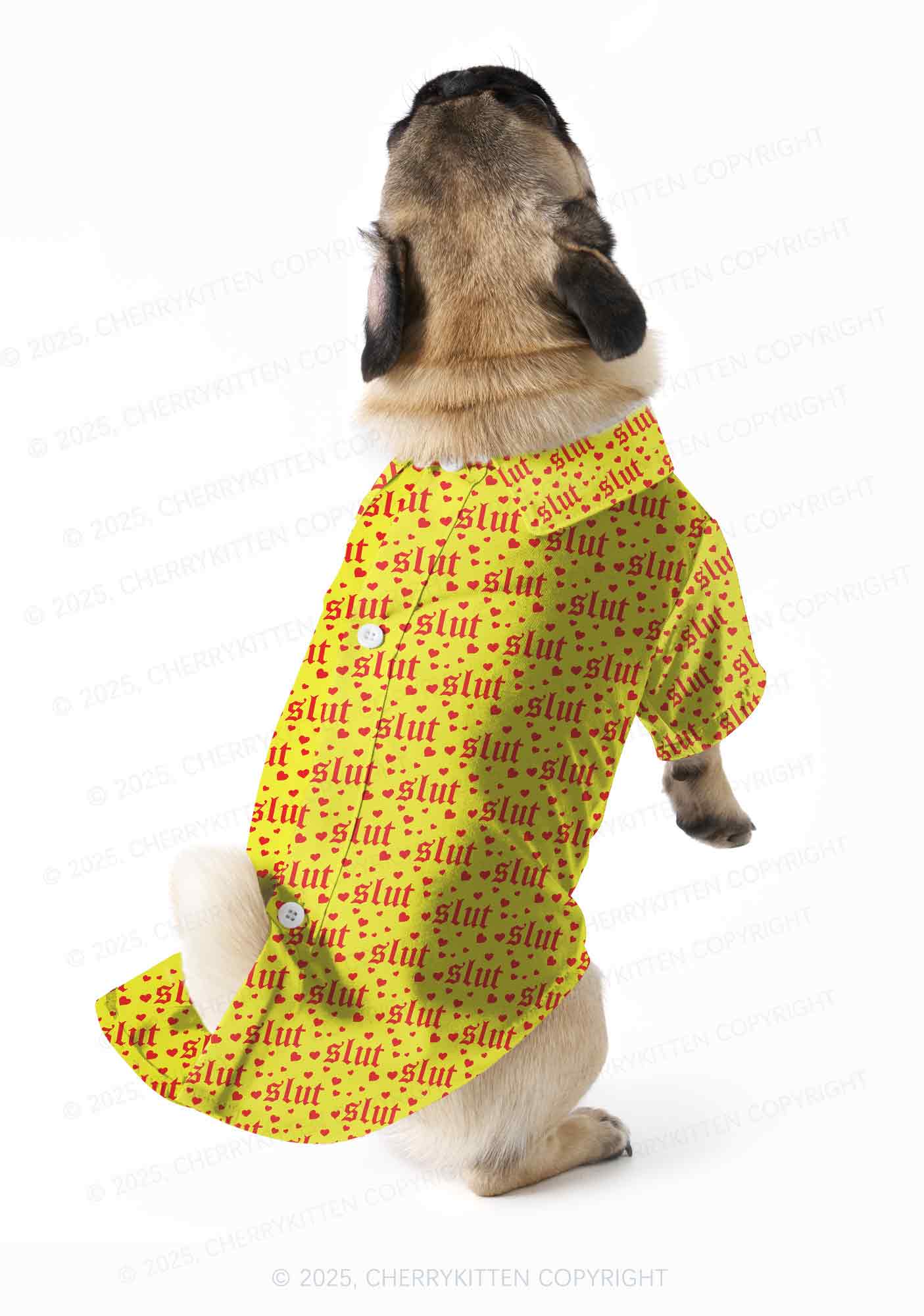 Yellow Slxt Y2K Pet Shirts Cherrykitten - Image 2