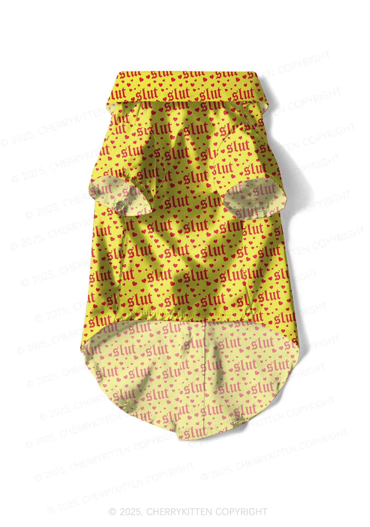 Yellow Slxt Y2K Pet Shirts Cherrykitten - Image 4