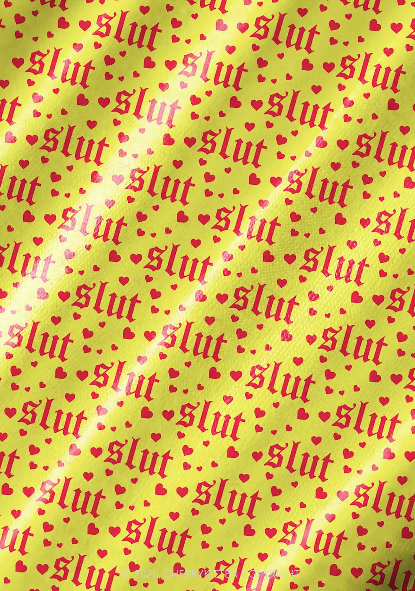 Yellow Slxt Y2K Pet Tank Top Cherrykitten - Image 5