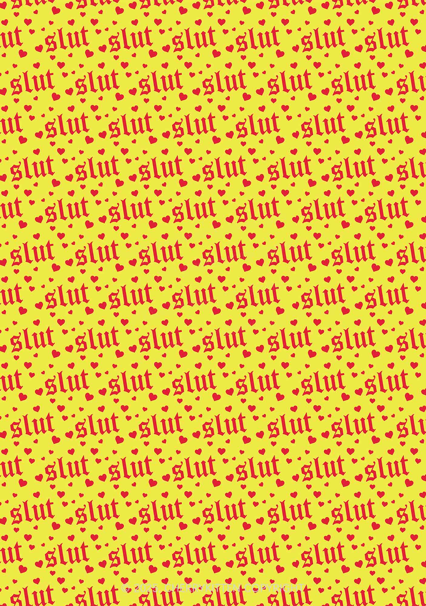 Yellow Slxt Y2K Print Mini Layered Skirt Cherrykitten - Image 2