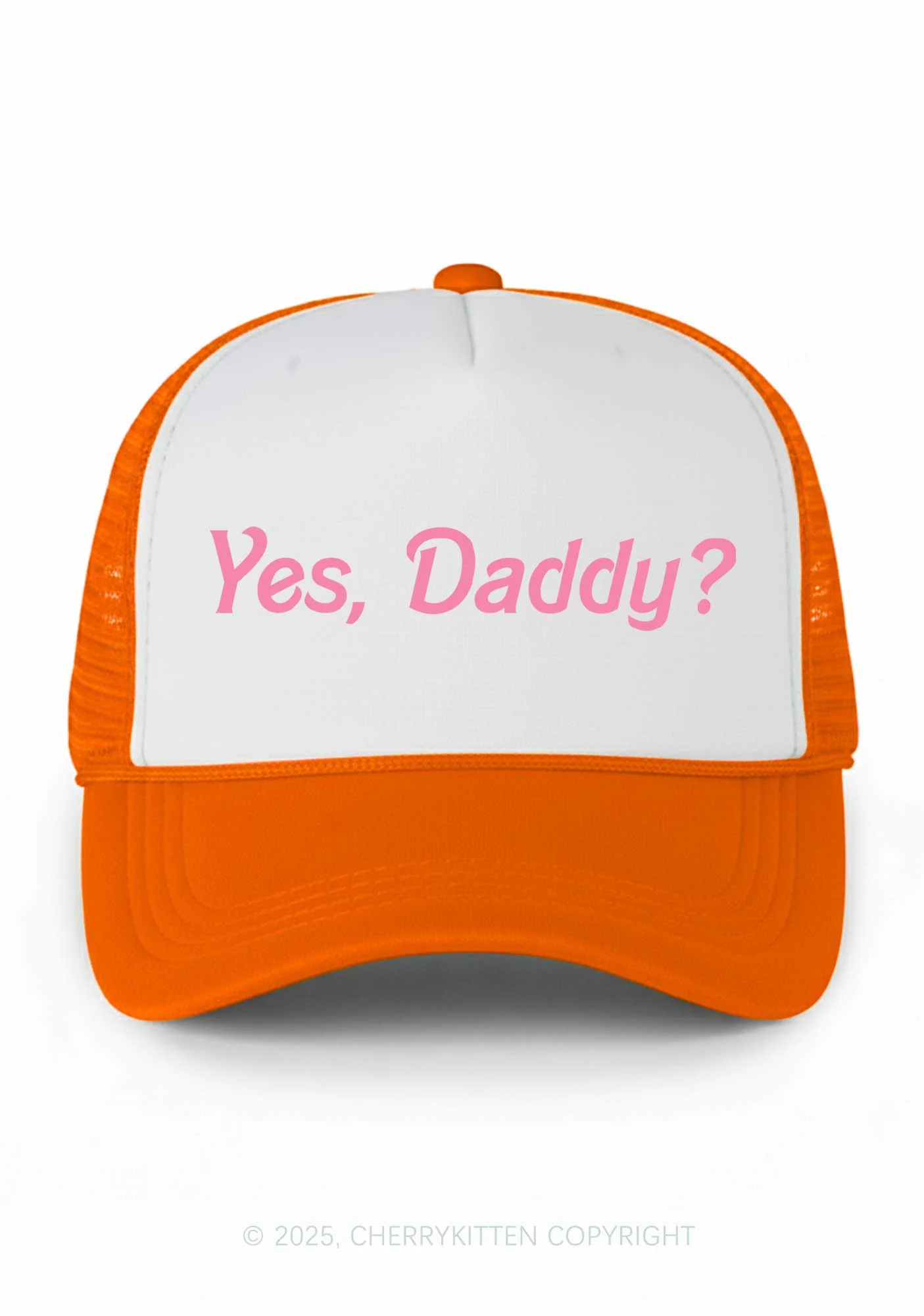 Yes Daddy Valentine's Day Y2K Colorblock Trucker Hat Cherrykitten - Image 11