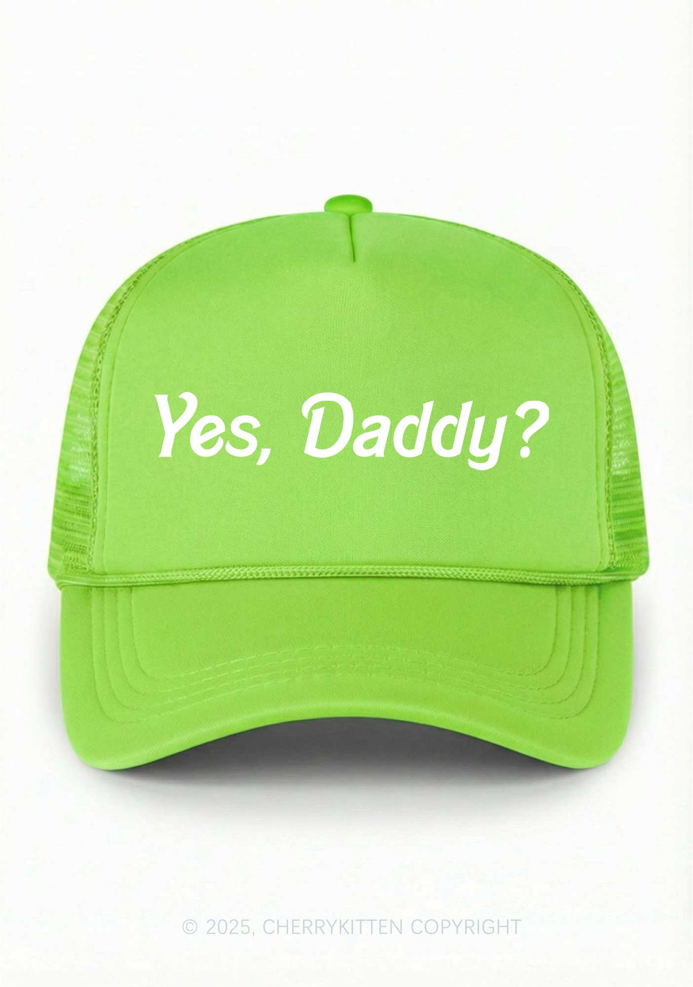 Yes Daddy Valentine's Day Y2K Trucker Hat Cherrykitten - Image 10