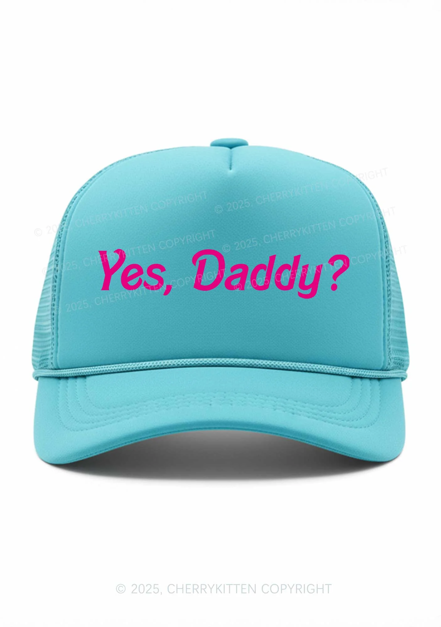 Yes Daddy Valentine's Day Y2K Trucker Hat Cherrykitten - Image 11