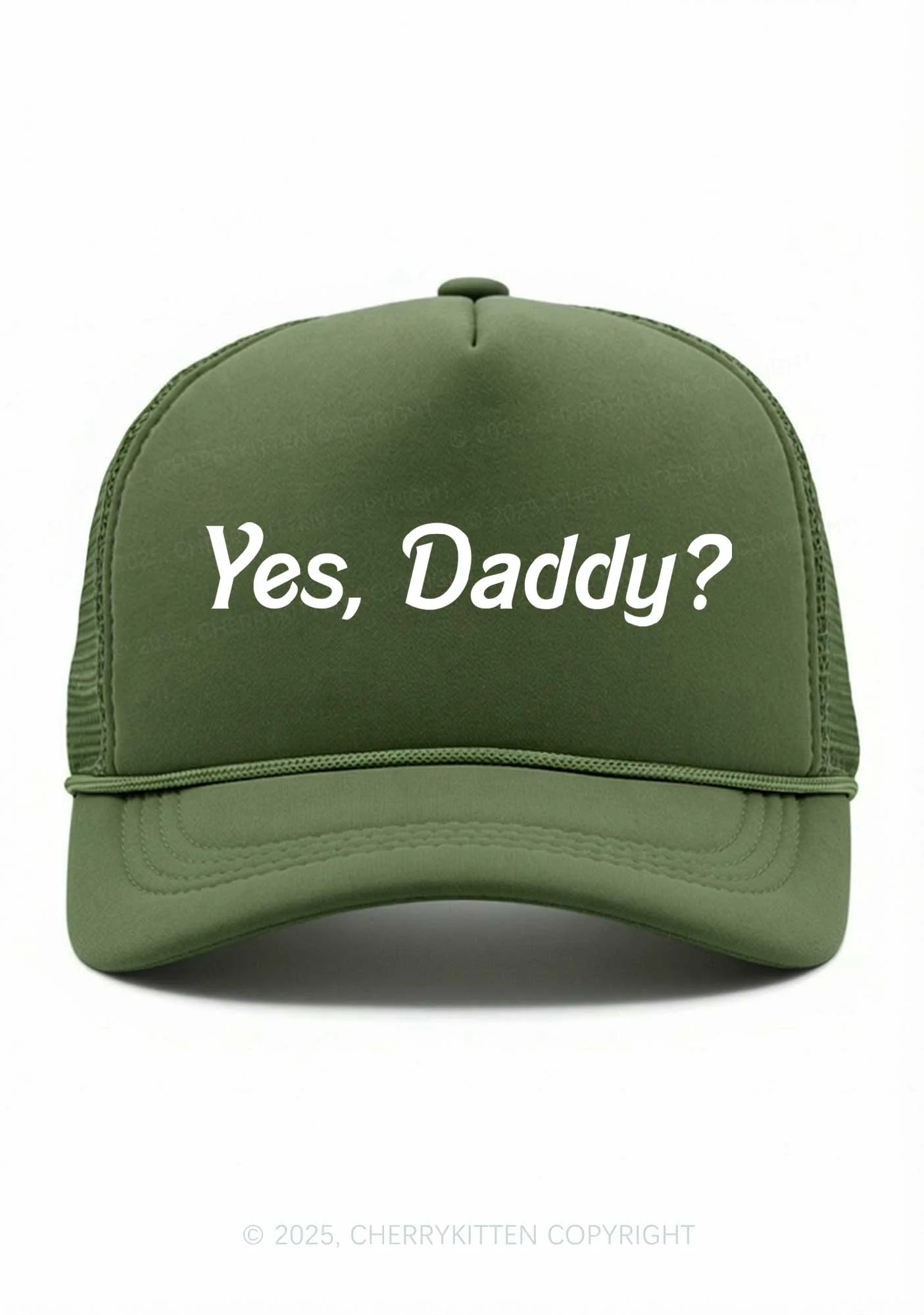 Yes Daddy Valentine's Day Y2K Trucker Hat Cherrykitten - Image 12