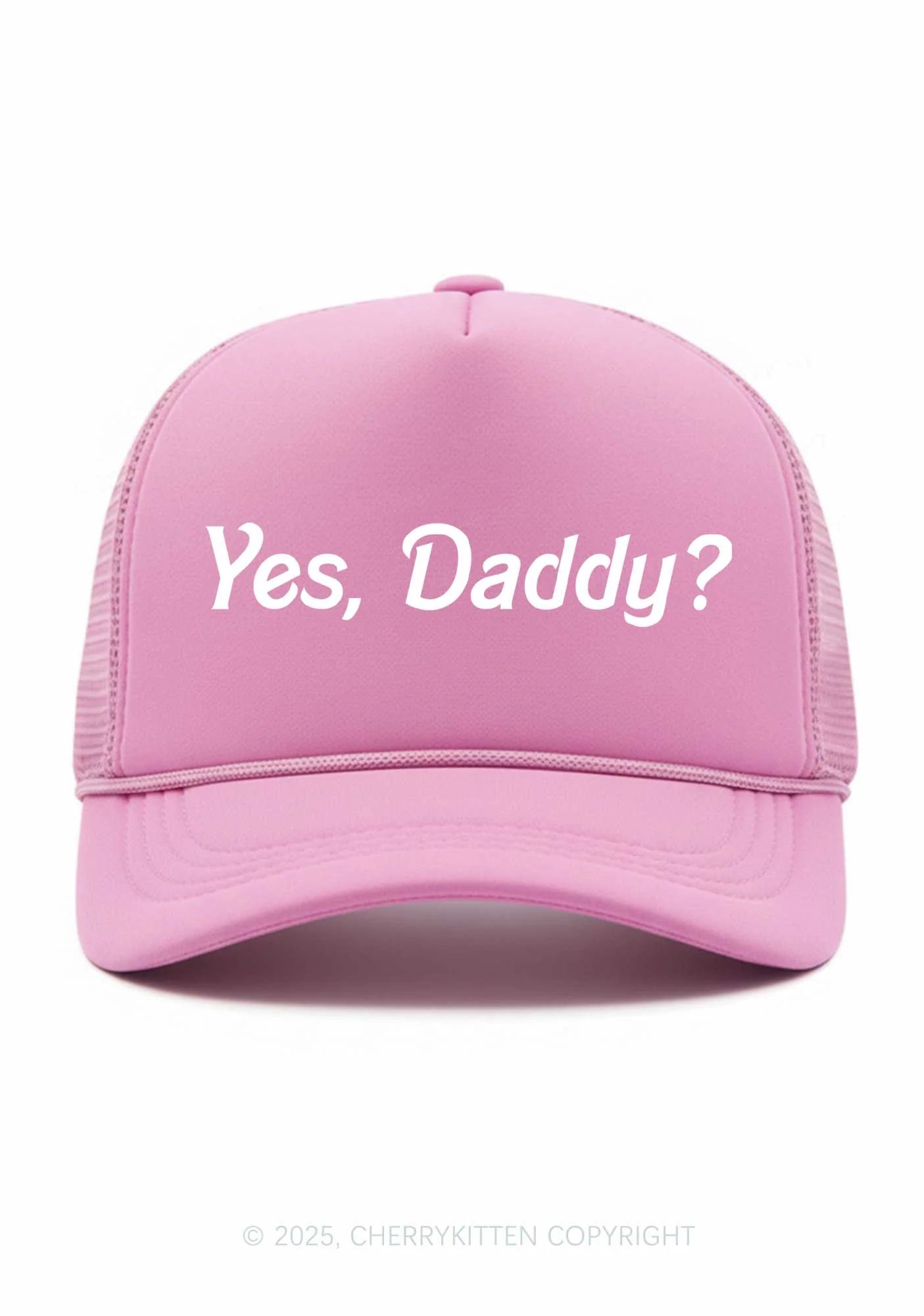 Yes Daddy Valentine's Day Y2K Trucker Hat Cherrykitten - Image 2