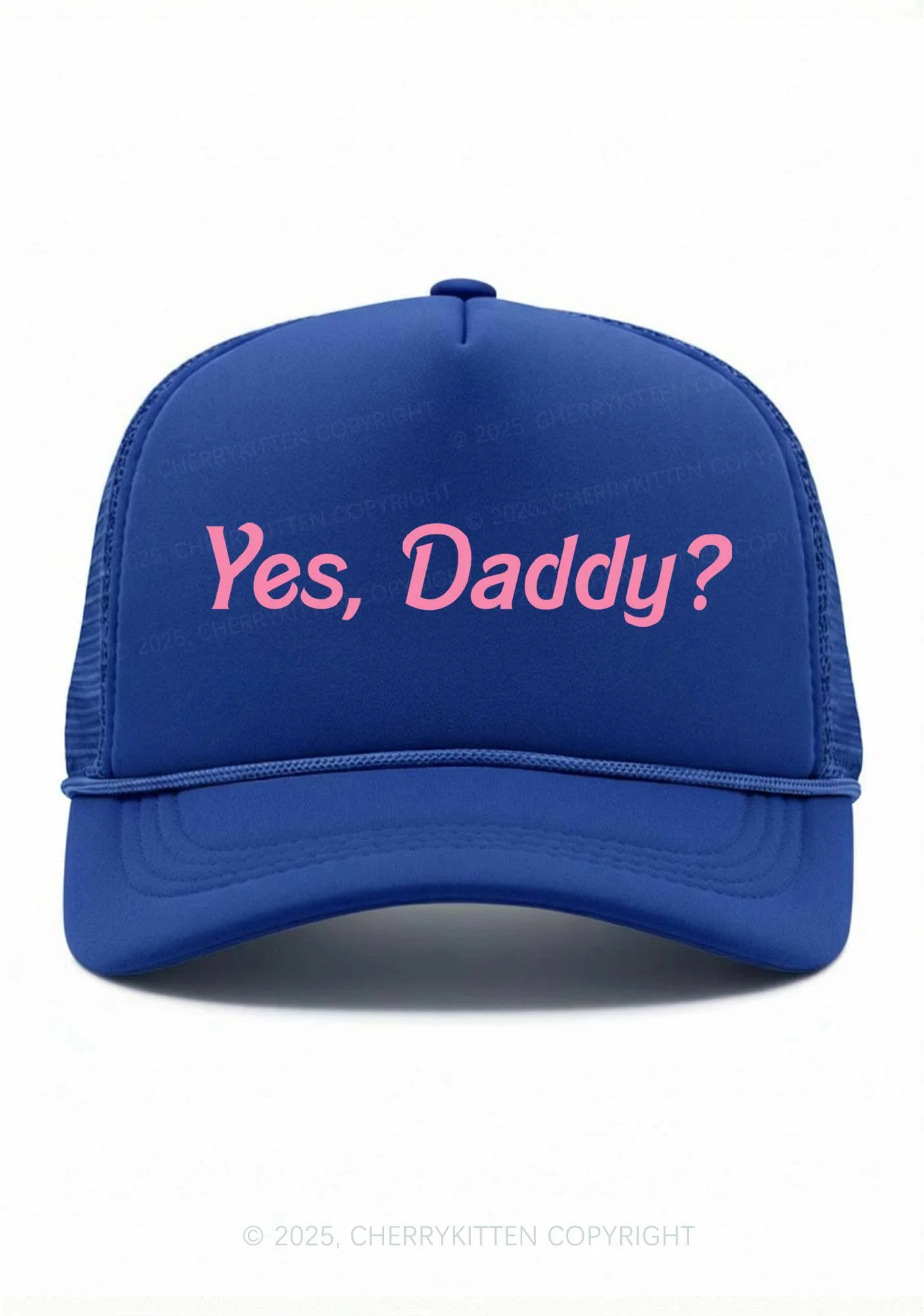 Yes Daddy Valentine's Day Y2K Trucker Hat Cherrykitten - Image 3