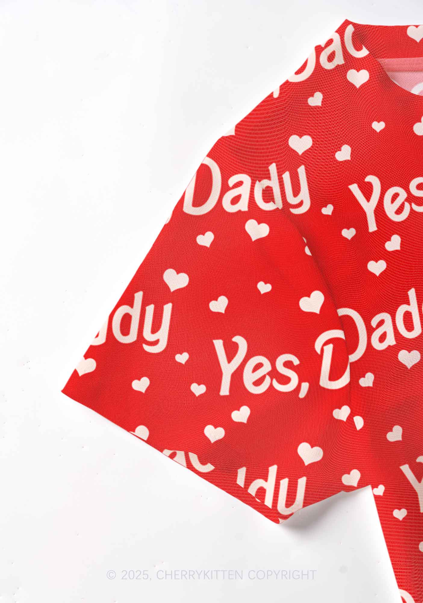Yes Daddy Y2K Mesh Crop Top Cherrykitten - Image 3