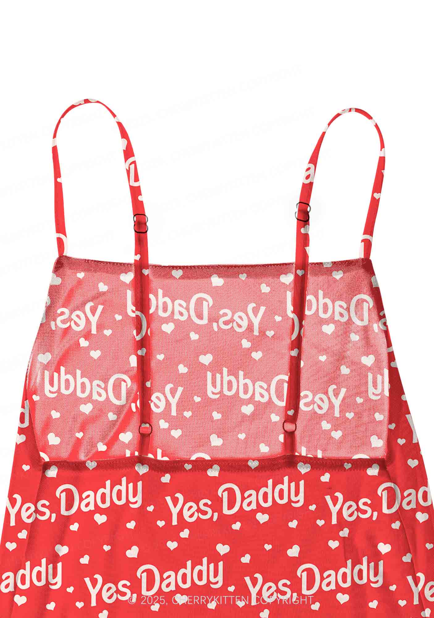Yes Daddy Y2K Mesh Slip Dress With Scarf Set Cherrykitten - Image 5