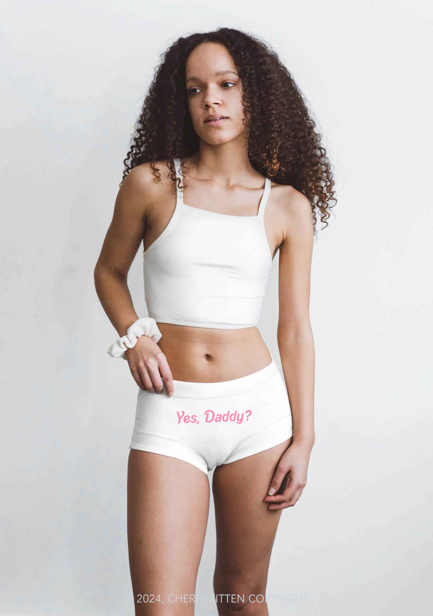 Yes Daddy Y2K Mid Rise Waist Boyshort Cherrykitten - Image 3