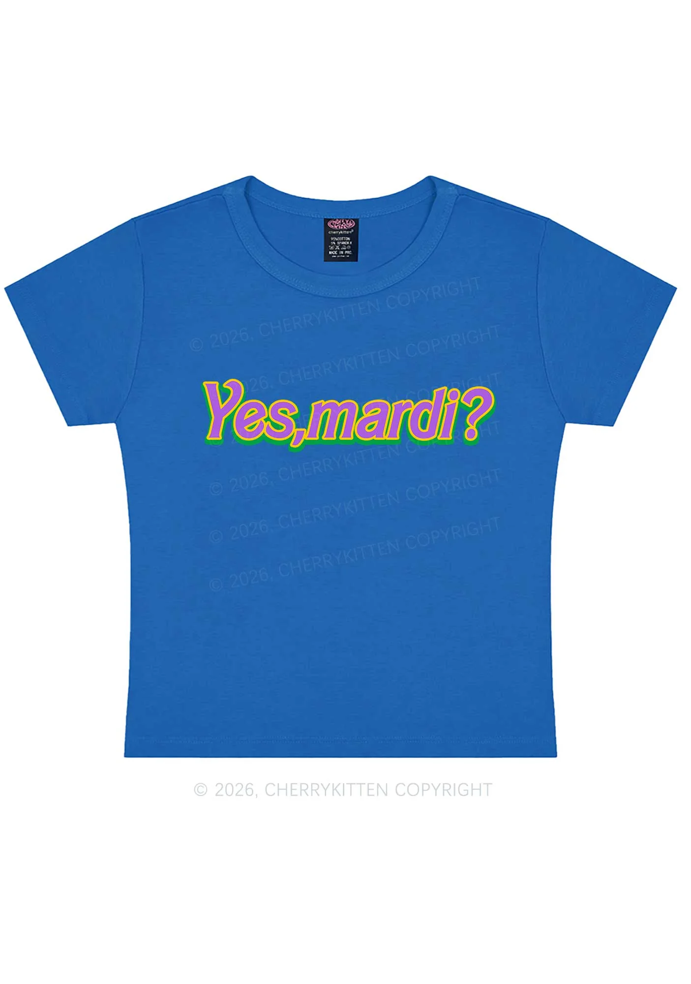 Yes Mardi Y2K Baby Tee Cherrykitten - Image 11