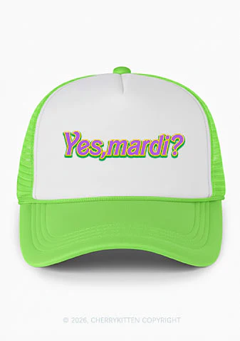 Yes Mardi Y2K Colorblock Trucker Hat Cherrykitten - Image 10