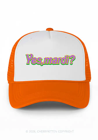 Yes Mardi Y2K Colorblock Trucker Hat Cherrykitten - Image 11