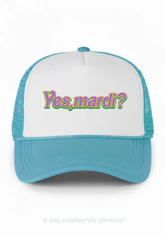 Yes Mardi Y2K Colorblock Trucker Hat Cherrykitten - Image 4