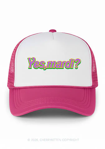 Yes Mardi Y2K Colorblock Trucker Hat Cherrykitten - Image 5