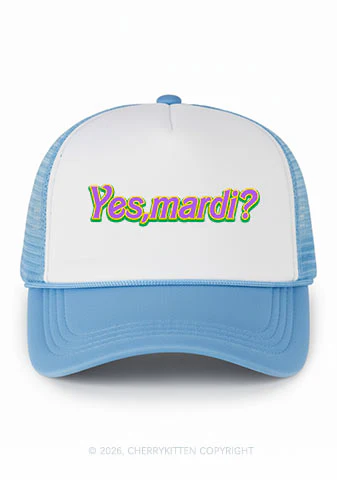 Yes Mardi Y2K Colorblock Trucker Hat Cherrykitten - Image 7