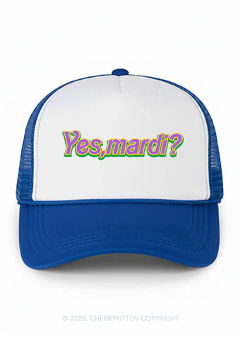 Yes Mardi Y2K Colorblock Trucker Hat Cherrykitten - Image 8