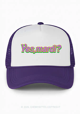 Yes Mardi Y2K Colorblock Trucker Hat Cherrykitten - Image 9