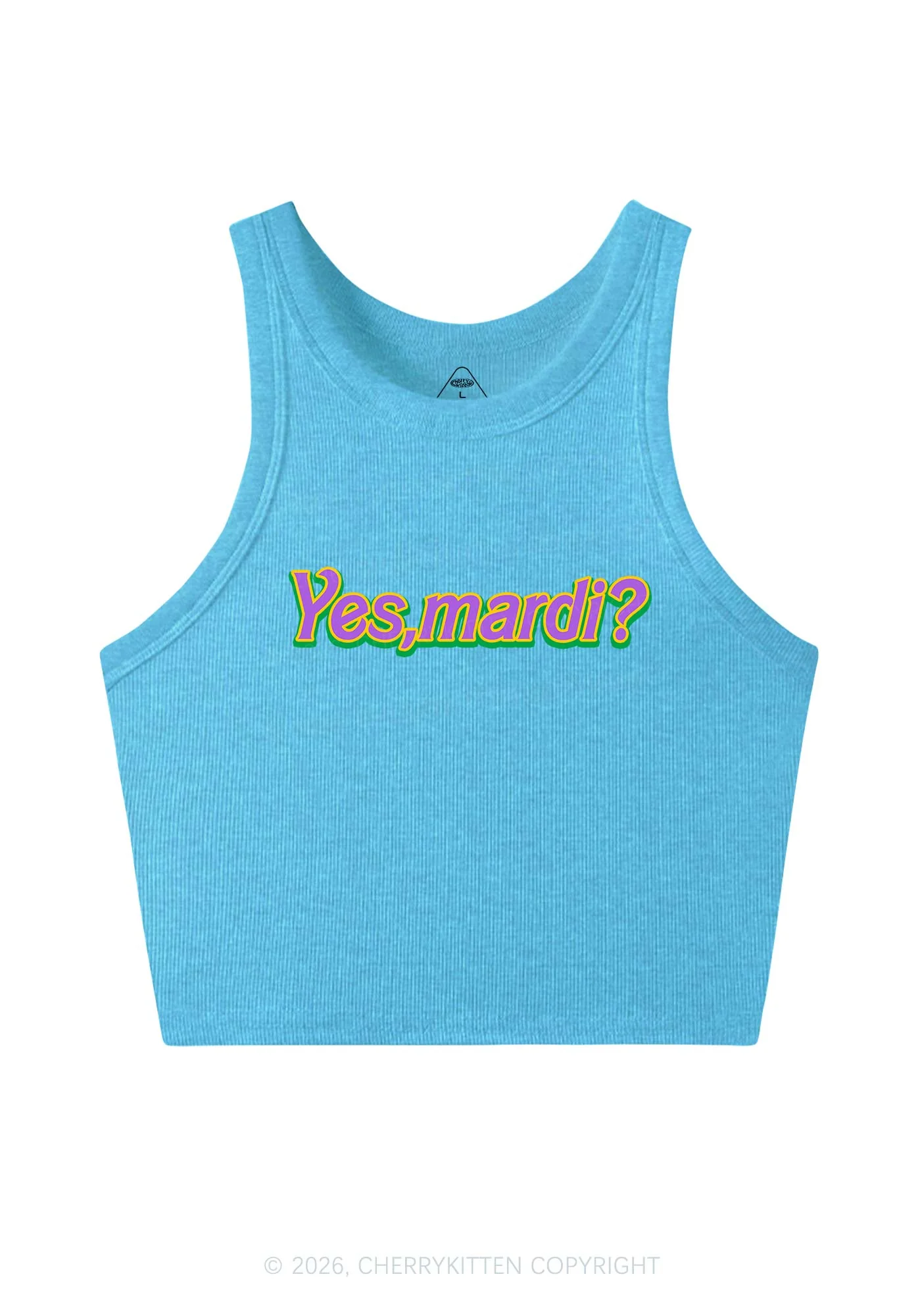 Yes Mardi Y2K Crop Tank Top Cherrykitten - Image 4