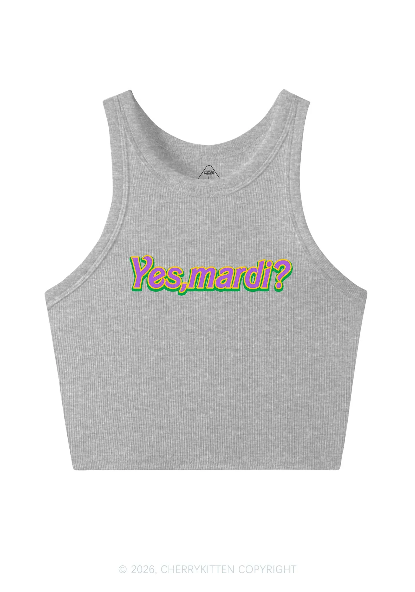 Yes Mardi Y2K Crop Tank Top Cherrykitten - Image 5