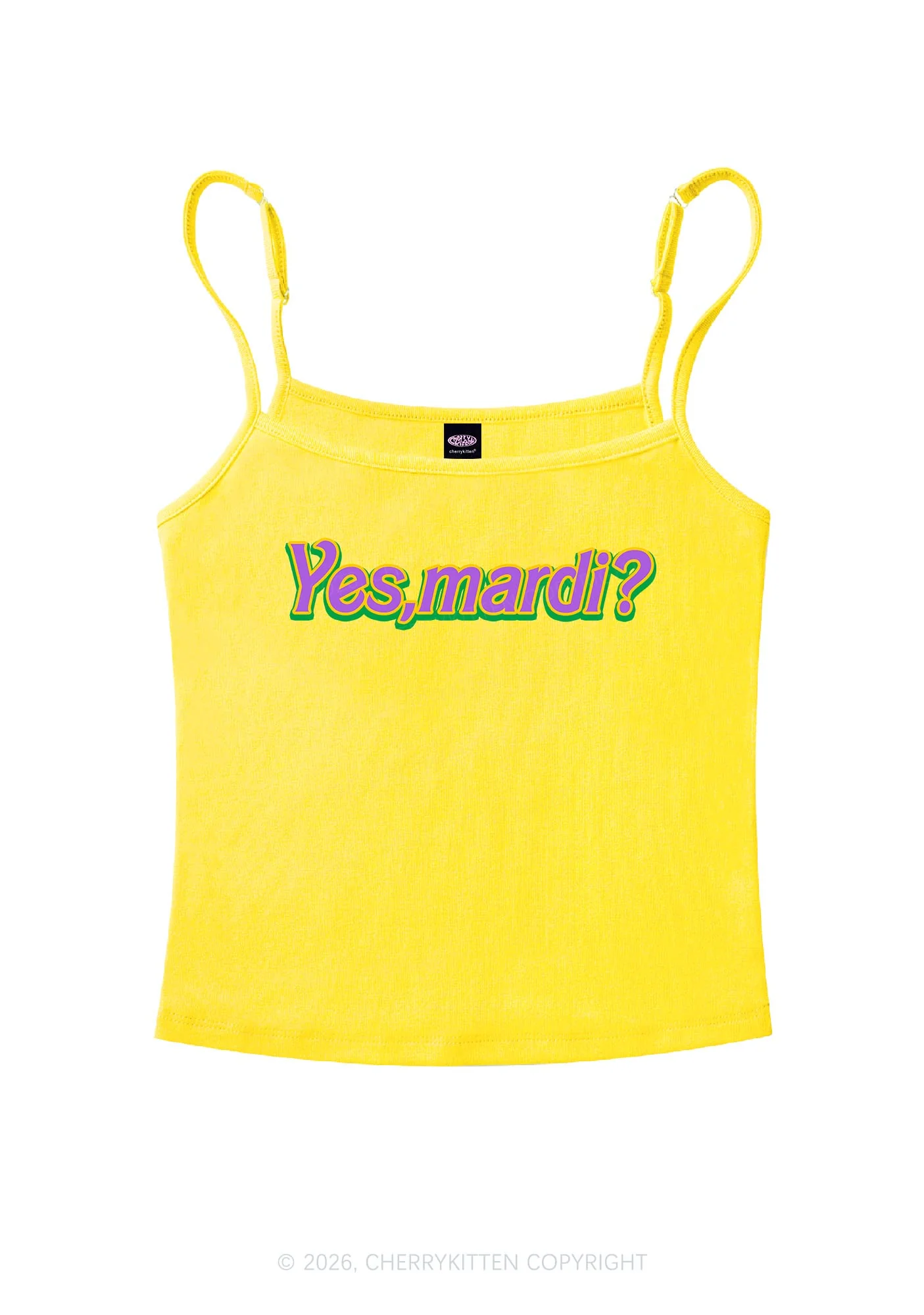 Yes Mardi Y2K Spaghetti Strap Cami Cherrykitten - Image 5