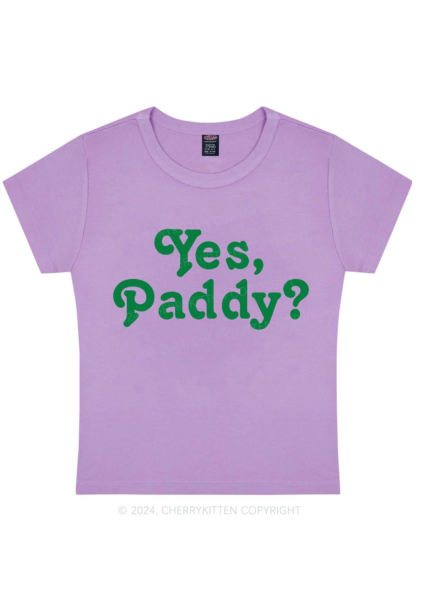 Yes Paddy St Patricks Y2K Baby Tee Cherrykitten - Image 8