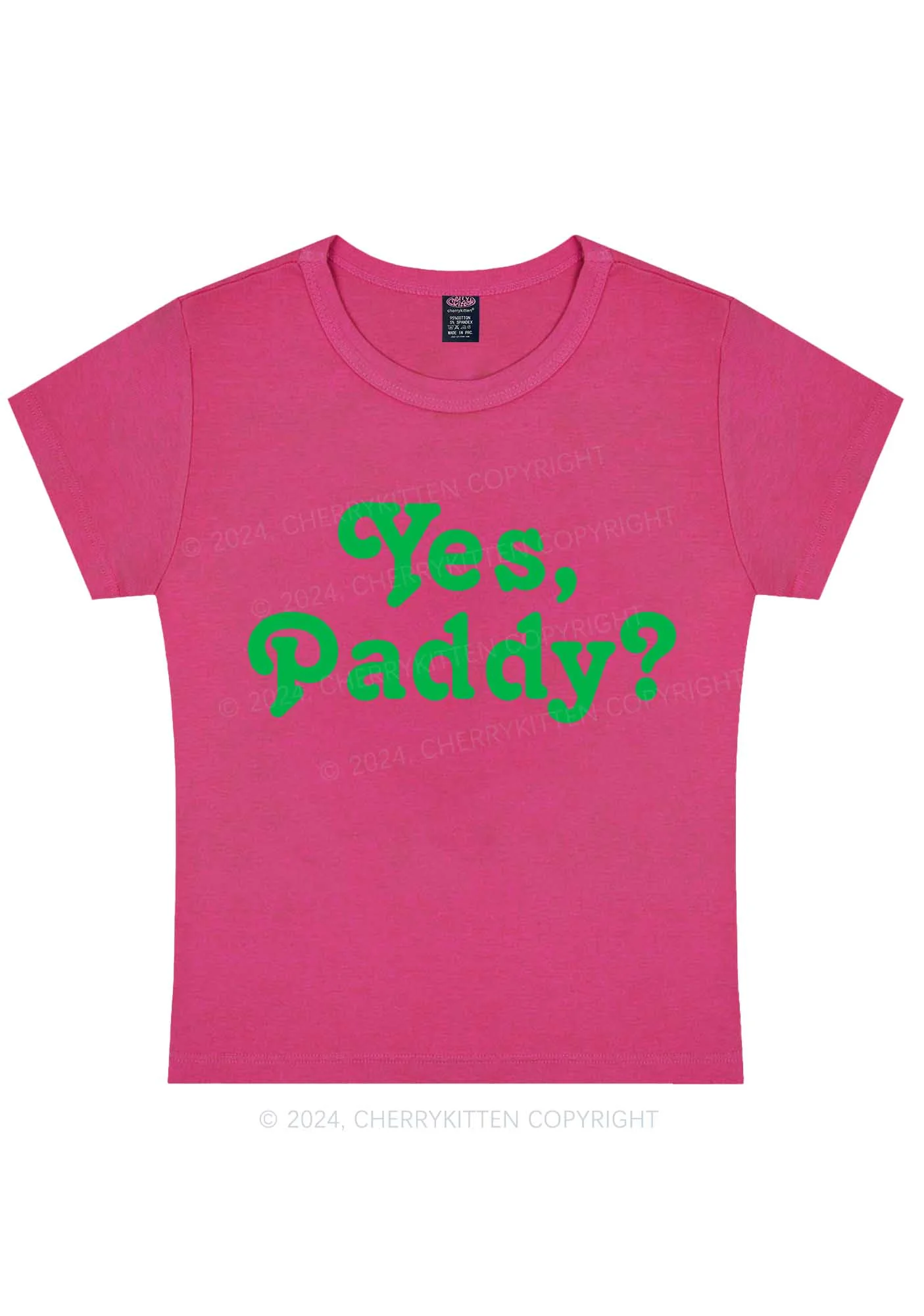 Yes Paddy St Patricks Y2K Baby Tee Cherrykitten - Image 9
