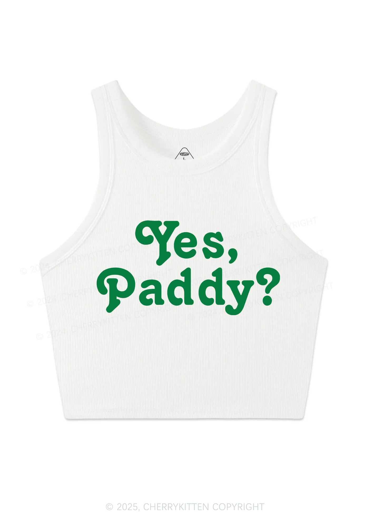 Yes Paddy St Patricks Y2K Crop Tank Top Cherrykitten - Image 4
