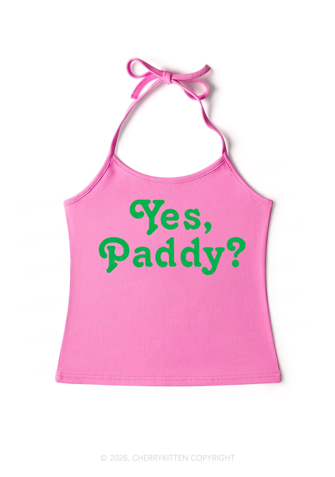 Yes Paddy St Patricks Y2K Halter Neck Cami Cherrykitten - Image 4