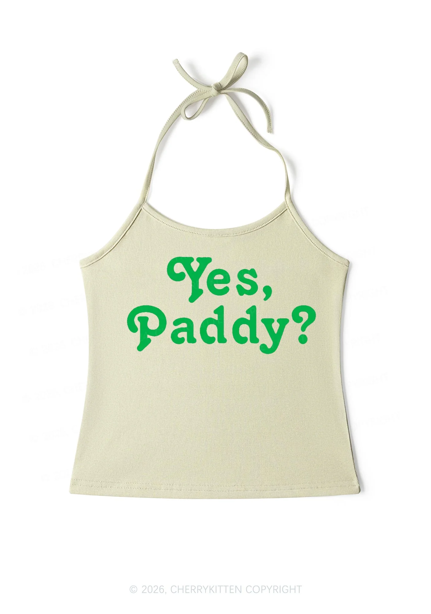 Yes Paddy St Patricks Y2K Halter Neck Cami Cherrykitten - Image 5