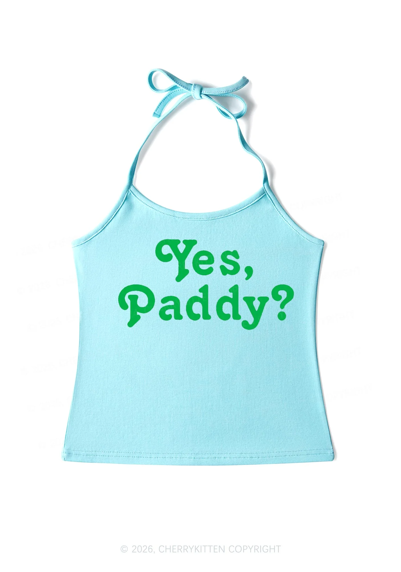 Yes Paddy St Patricks Y2K Halter Neck Cami Cherrykitten - Image 6