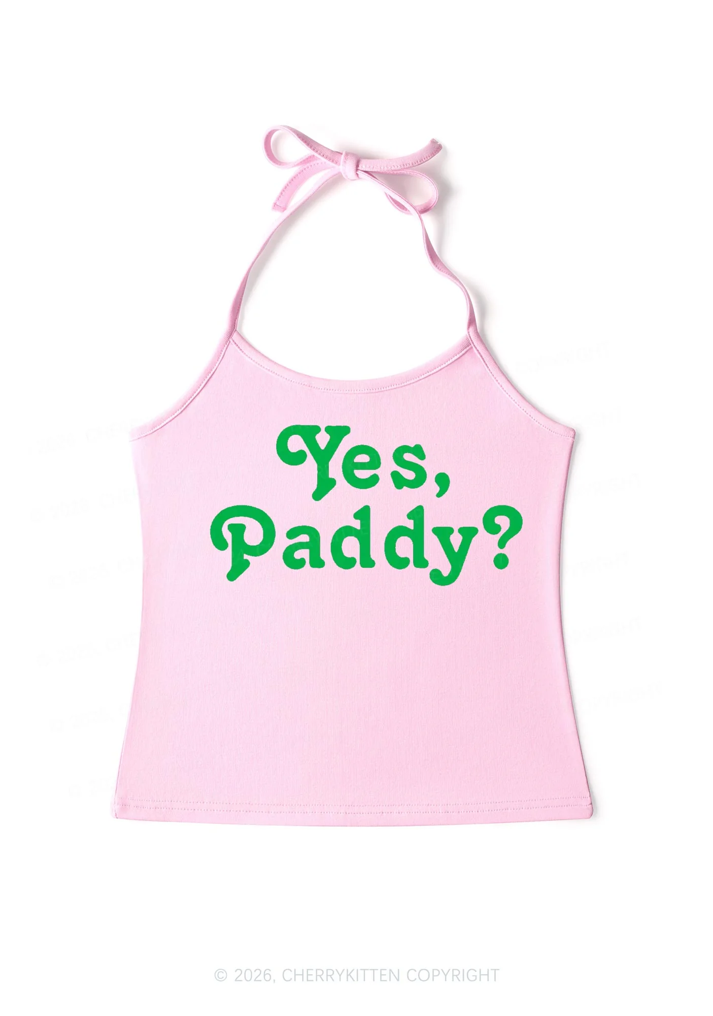 Yes Paddy St Patricks Y2K Halter Neck Cami Cherrykitten - Image 7