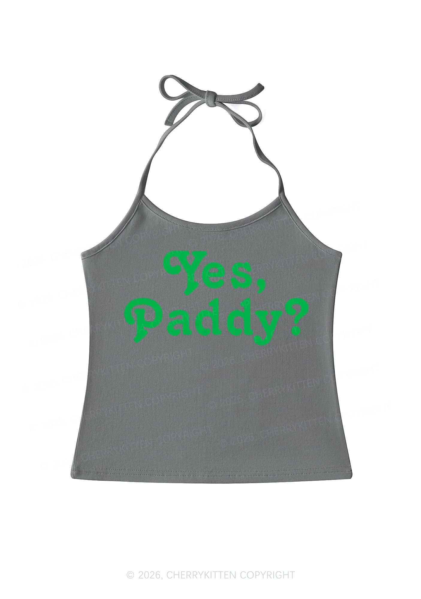 Yes Paddy St Patricks Y2K Halter Neck Cami Cherrykitten - Image 8