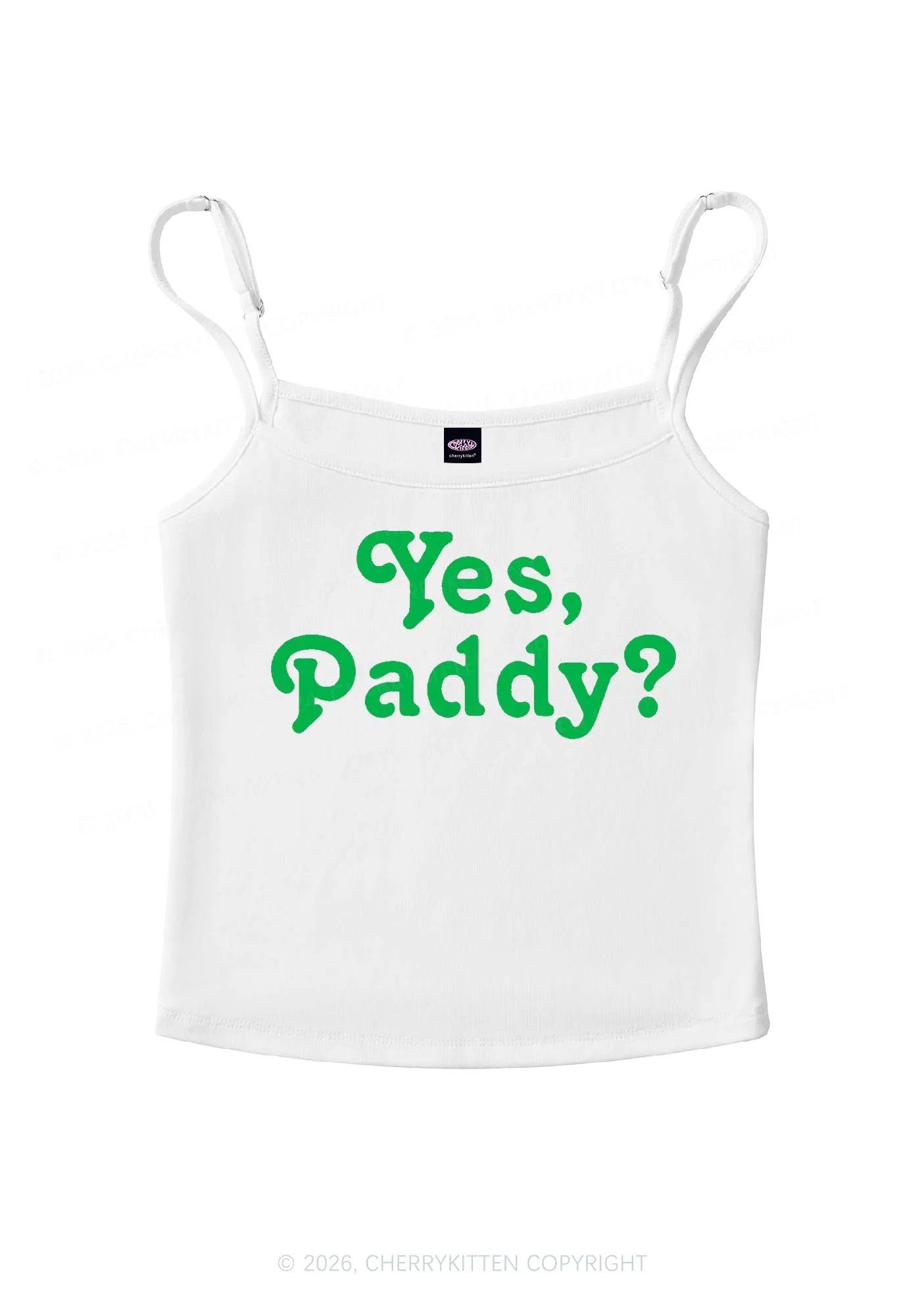 Yes Paddy St Patricks Y2K Spaghetti Strap Cami Cherrykitten - Image 3
